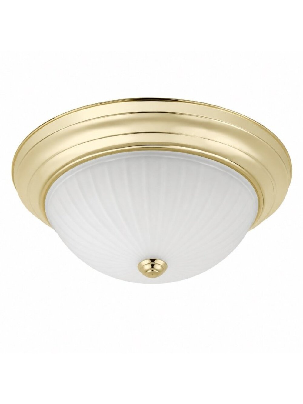 Globe Electric 13" Flush Mount Ceiling Light Polished Brass Frosted Glass 43701